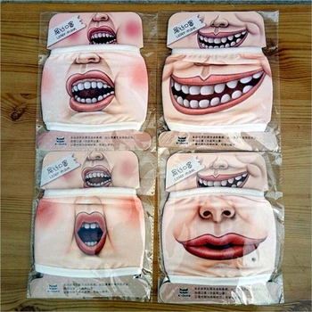 

1pcs Reusable Cotton Mask Funny Hanging Ear Type Face Shield Pig Face Pattern Mouth-muffle Unisex Dust Breathable Face Cover