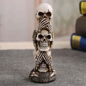 

Horror Skull Decoration Creative Handmade Resin, Statues, Sculptures, Home Decoration Gifts, Human Skulls