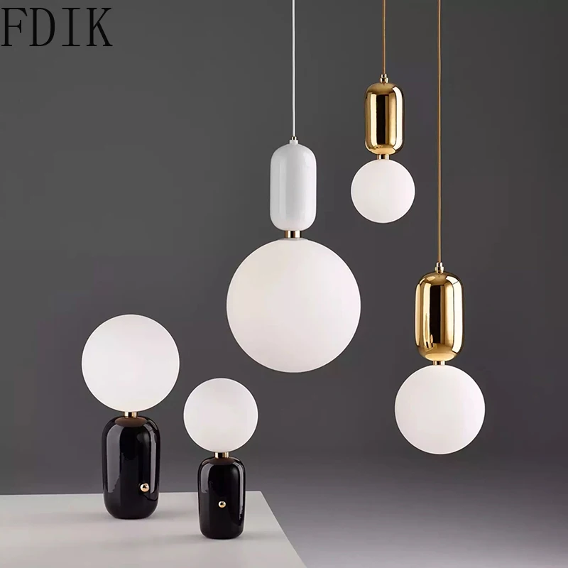 

Modern and Simple Hanglamp Glass Luminaria Pendente for Bedroom Restaurant Living Room Decoration Suspension Lighting Fixture