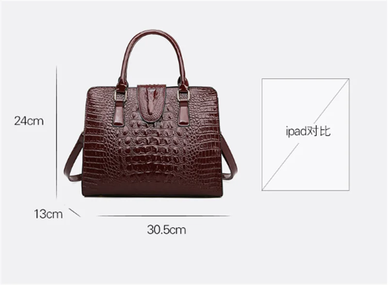 Sac a Main Femme de Marque de Luxe Cuir Для женщин сумка Высокое качество Классический с узором «крокодиловая кожа» Сумки из натуральной кожи сумки на плечо сумка-мессенджер