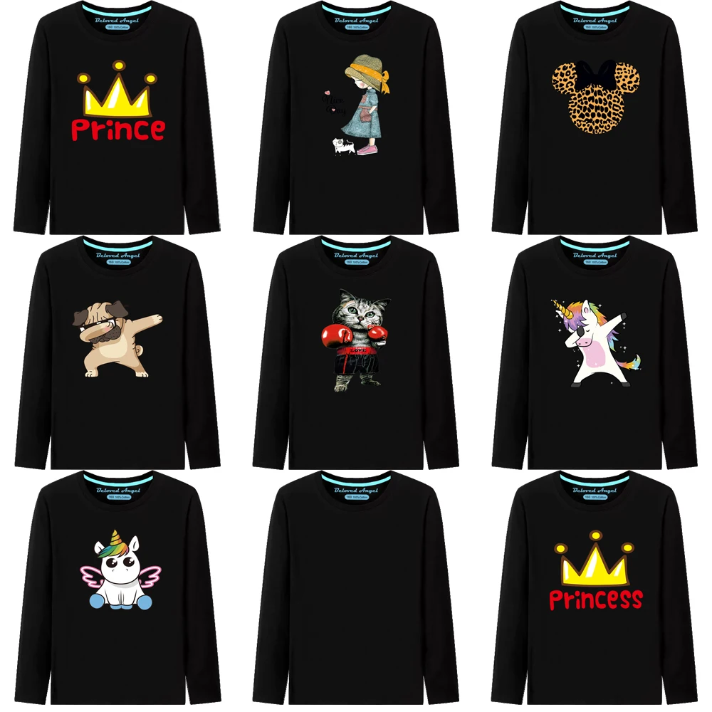 

Детская футболка с длинным рукавом, с принтом единорога