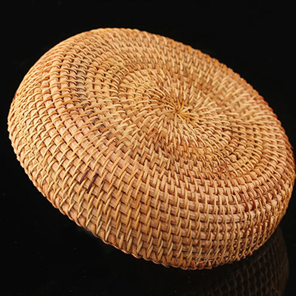 Universal Handmade Fruit Candy Home Solid Organizer Rattan Woven Party Storage Basket Kitchen Food Container Display Round