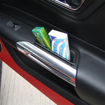 

Lapetus Inner Door Handle Armrest Container Holder Tray Storage Box Cover Trim Fit For Ford Mustang 2015 - 2020 Auto Accessories
