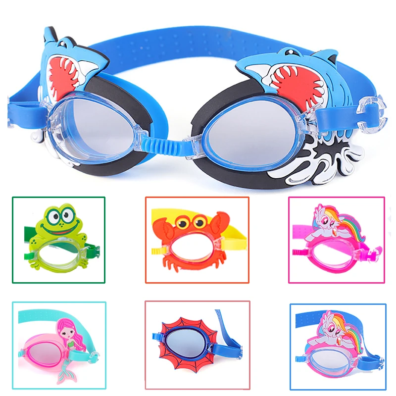 Waterproof Anti-Fog Swimming Glasses Protect Eye Eyewear Plating HD Boys  Girls 