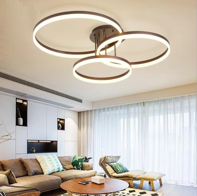 Plafonnier LED au Design nordique moderne, Design rond et blanc, luminaire  décoratif de plafond, idéal pour un salon, une chambre à coucher ou une  salle à manger - AliExpress