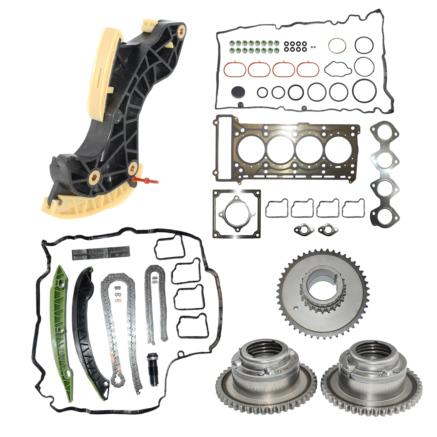 AP02 новый комплект цепи ГРМ + прокладок головки для Mercedes C E W212 C207 S204 W204 R172 M271 A2710502747
