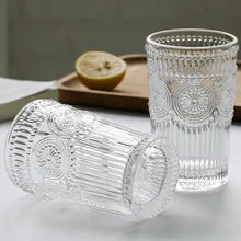 Бокалы Для бренди с украшением в виде кристаллов Кубок рельеф с рисунком "Подсолнух" прозрачные чашки