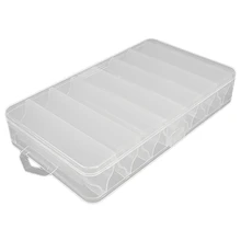 Hot HG-Double Side 14 Compartments Fishing Lure Box for Minnow Shrimp Bait Spoon Lures Storage Case Container Fishing Tackle Box
