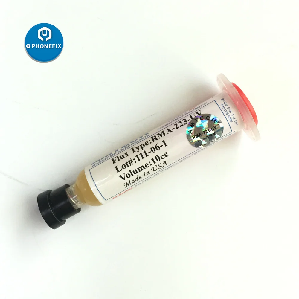 RMA-223-UV Paste with Syringe Needle for Mobile Phone BGA Soldering  Made in USA!  AMTECH RMA-223 Welding Paste best welding rod for thin metal Welding & Soldering Supplies