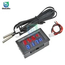 DC4V-28V 0.28 pouces Mini LED double affichage thermomètre numérique étanche NTC métal sonde température capteur contrôleur 2Pin câble