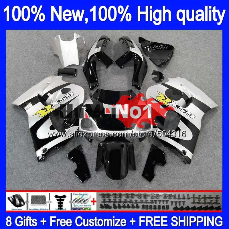 Корпус для SUZUKI SRAD GSXR 750 600 GSX-R600 черный серебристый 11MC. 47 GSXR750 1996 1997 1998 1999 2000 GSXR600 96 97 98 99 00 обтекателя
