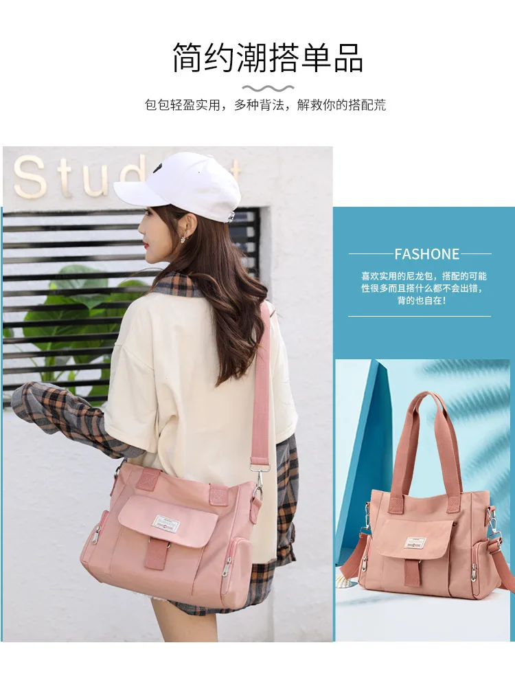 2022 New Women's Handbags Multi-layered Lightweight One-shoulder Messenger Bag Oxford Cloth Large-capacity Women's Handbag