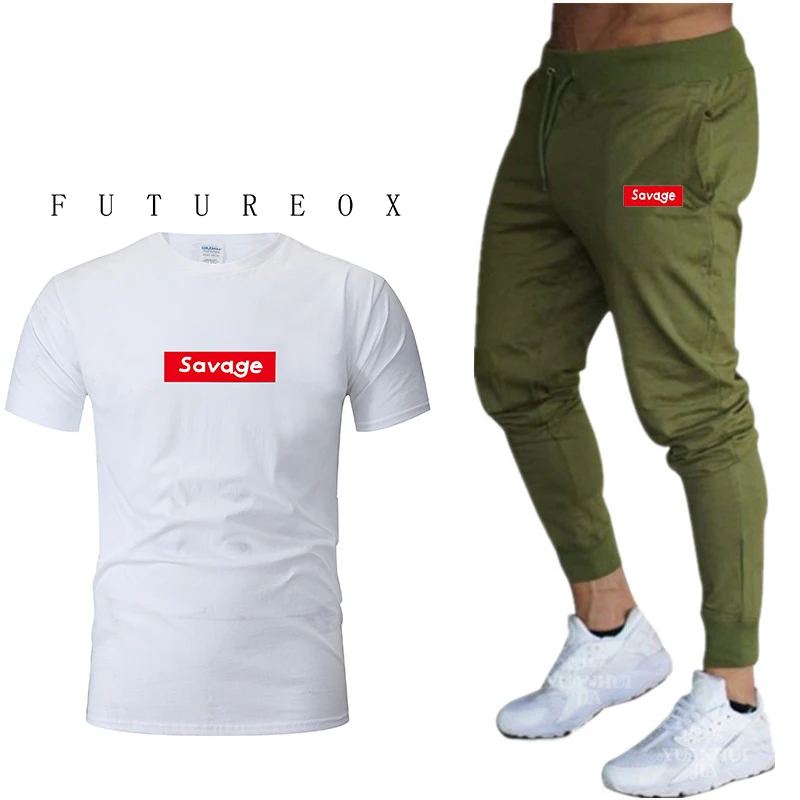 

New hot two-piece fashion T-shirt sweatshirt sportswear men's sportswear autumn men's brand clothing men's T-shirt + pants suit