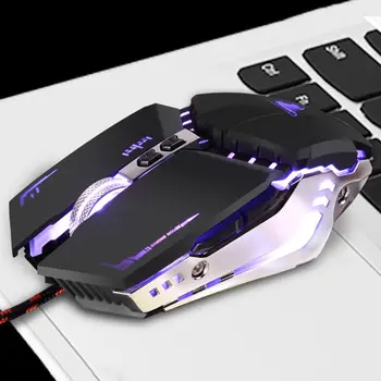 

Wired Gaming Mouse Macro Program 7 Button Mechanical Computer Mice for PC Laptop