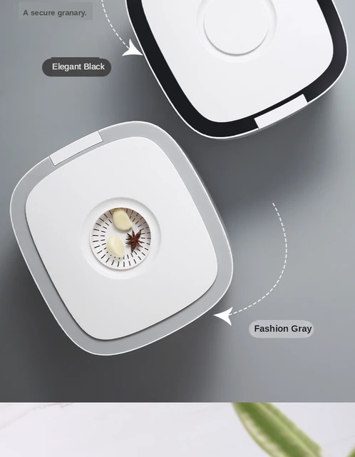Household Kitchen Rice Storage Box Sealed Insect Proof Moisture Proof Pressed Rice Bucket Plastic Food Storage Container