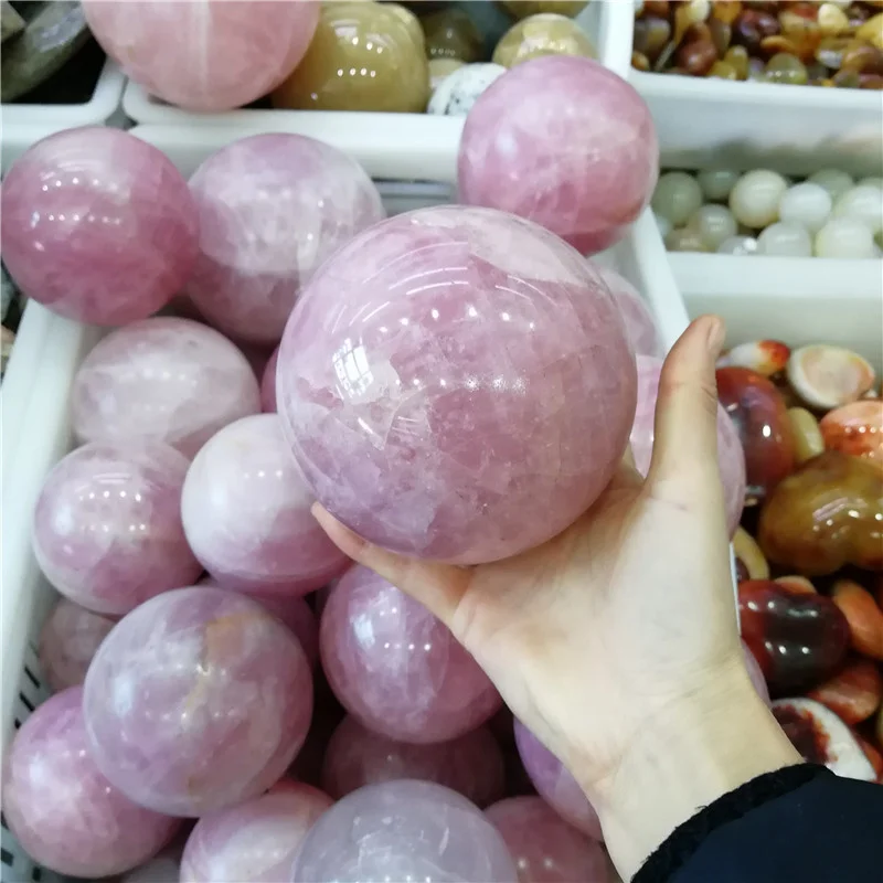 

Оптовая продажа, высококачественный шар из розового кварца в качестве рождественского подарка