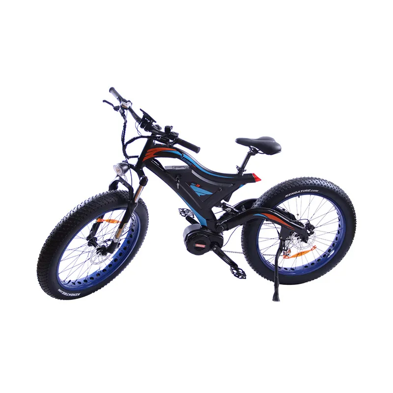 Электрический горный велосипед EZBIKE, 1000 Вт, двигатель, полная подвеска, алюминиевая складная рама, внешняя, 7 скоростей, переключатель колеса 26 дюймов