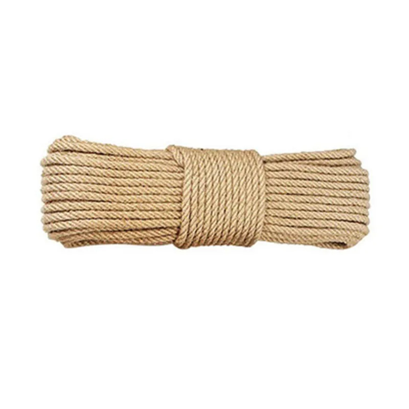 6mm 1m-50m Natural Jute Rope Heavy Duty Twine Hemp Twisted Cord Macrame  String DIY Craft Handmade Decoration Pet Scratching - AliExpress