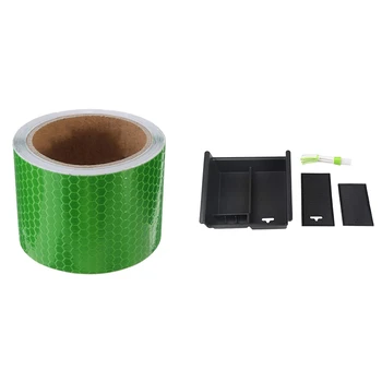 

1 Set Car Center Console Armrest Storage Box & 1 Roll Tape Warning Tape Reflector Tape Safety Tape