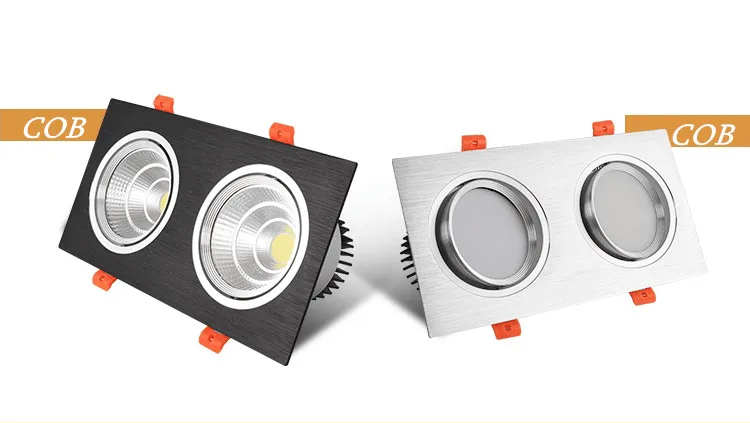 双头可调筒灯射灯COB天花灯嵌入式过道20_10cm方形双孔格栅斗胆灯-tmall_18