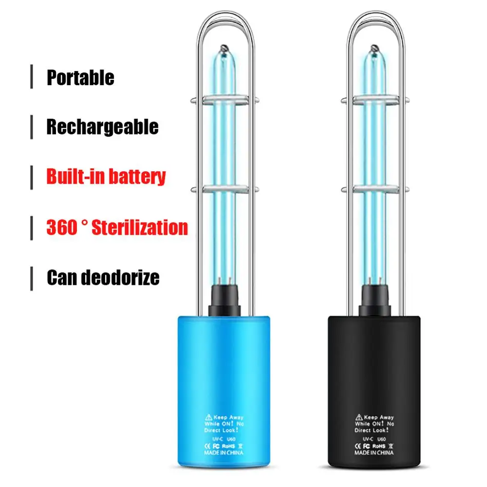 

Rechargeable UV Sterilizer Light Home Car Ultraviolet Light Bulb UV Germicidal Lamp In Addition Mite Lights Sterilization Lamp