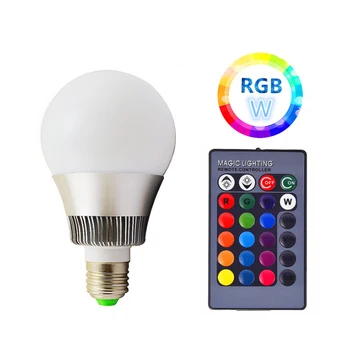 

LED RGB Bulb Lamp RGBW 10W 85-265V Colorful Color Changing Remote Control Ball Bulb Home Party Entertainment Venue Decoration