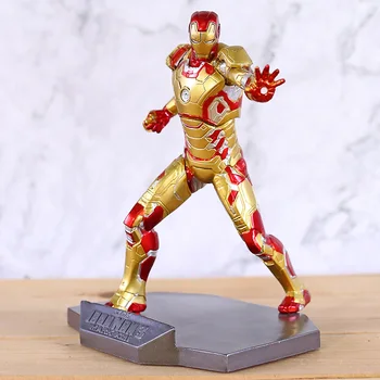 

New arrival Avengers Iron Man MK42 PVC Action Figure Toys Upper Body Can Be Replaced Figures Collection Model Kid Toy Gift