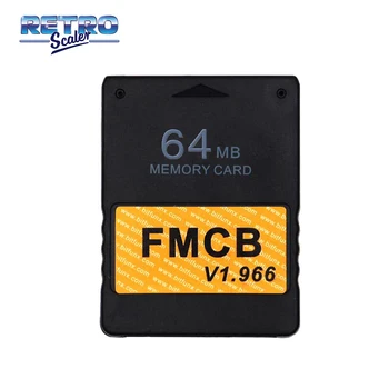 

RetroScaler Classic Black v1.966 64MB Free McBoot Memory Card Support Multiple Languages for PS2 Console