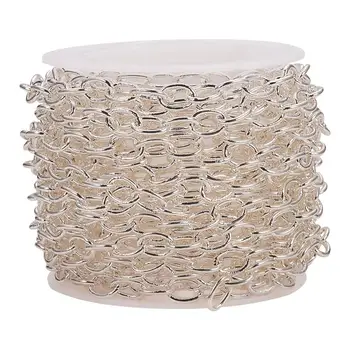 

5m Electroplate Color-Keeping Brass Oval Cross Chains Jewelry Necklace Making