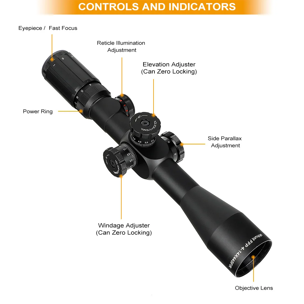 Ohhunt FFP 4-14X44 SFIR Erste Brenn Flugzeug Jagd Zielfernrohr Glas Geätzt Absehen R G Beleuchtet Seite Parallaxe Sperre Reset umfang Ohhunt FFP 4-14X44 SFIR Erste Brenn Flugzeug Jagd Zielfernrohr Glas Geätzt Absehen R G Beleuchtet Seite Parallaxe Sperre Reset umfang