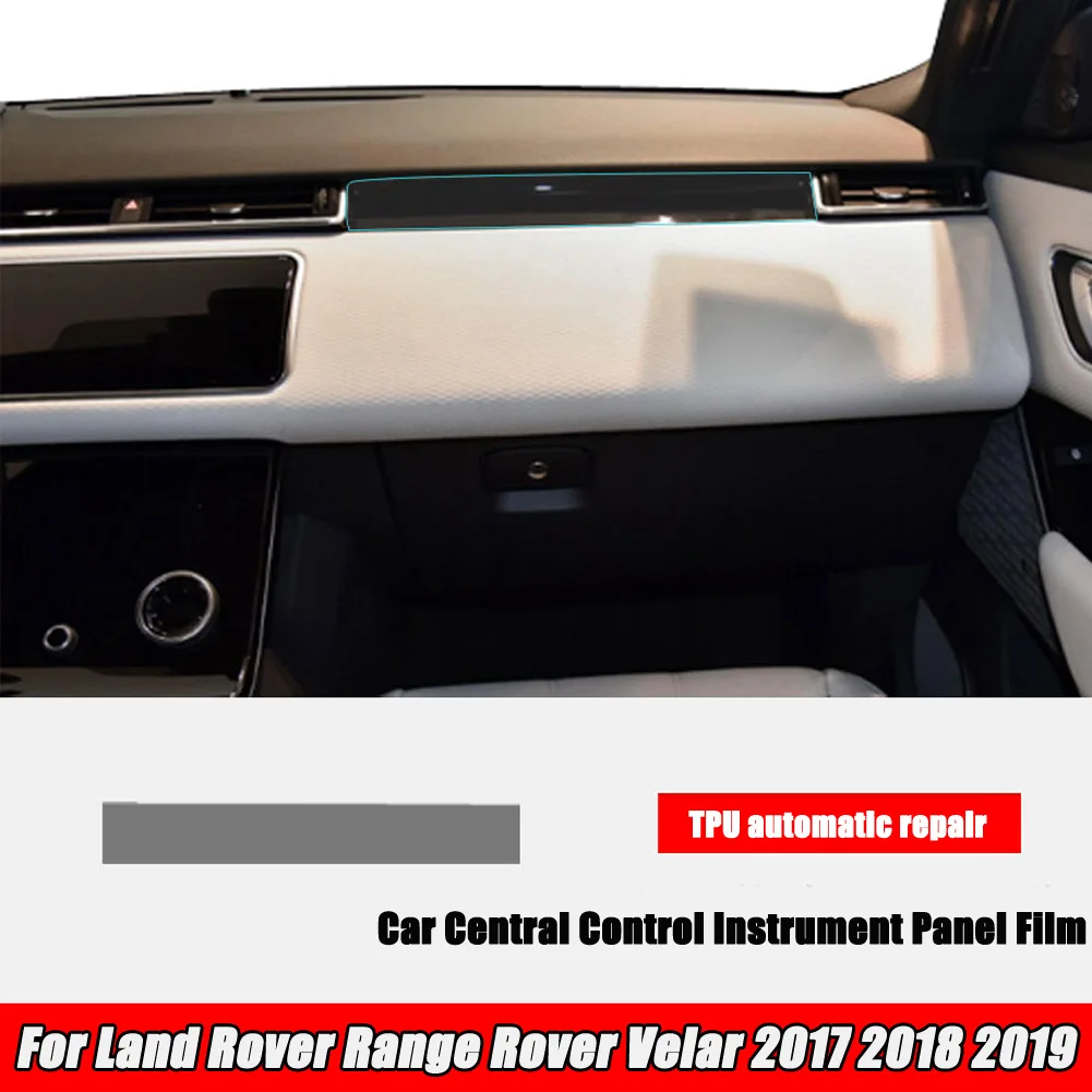 Для Land Rover Range Rover Velar- Автомобильный руль центральная консоль Шестерня пленка центральный AC навигационный протектор ТПУ пленка - Название цвета: 3