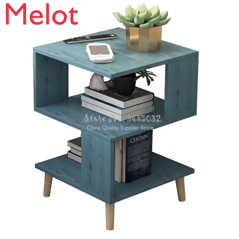 

Cheap Living Room Modern Coffee Table Solid Wood Leg Storage Table Floating Window Mini Talk Tea Table Bedroom Bedside Table
