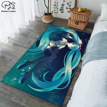 

Hatsune Miku anime carpet Anti-Skid Area Floor Mat 3D Rug Non-slip Mat Dining Room Living Room Soft Bedroom Carpet style-01