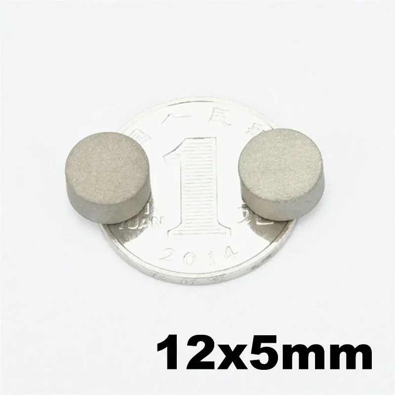

SmCo Magnet Thin Disc Diameter Dia. 12x5 mm Grade YXG28H 350 Degree C High Temperature Permanent Rare Earth Magnets 50pcs