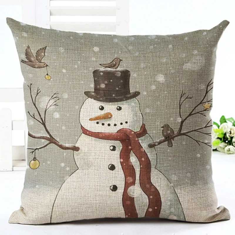 Наволочка для подушки Merry Christmas 45x45 см наволочка сиденья Санта Клауса снеговика