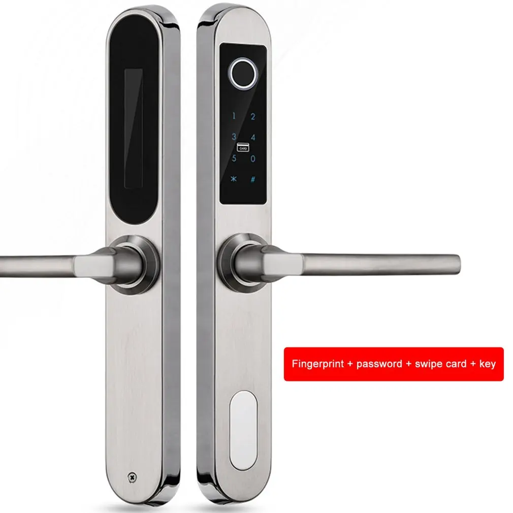 

Digital Biometric Fingerprint Lock Keyless Smart Door Lock Fingerprint+Password+RFID Card+Key Unlocking 4 Ways