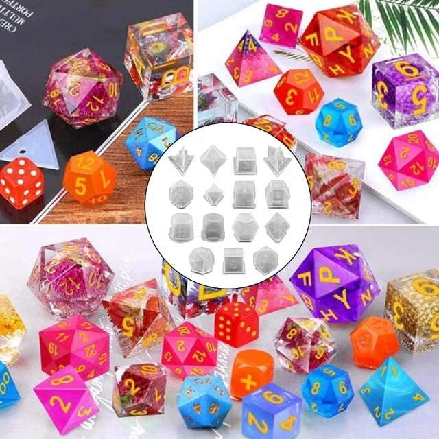 DND Dice Mold Silicone 7 Standard Polyhedral Sharp Edge Dice Slab Mould for  D&D, Tabletop RPG - AliExpress