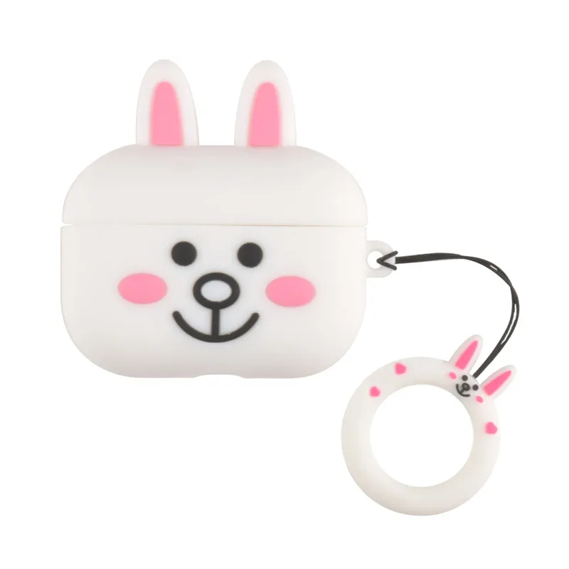 Чехол s для Apple AirPods Pro, мягкие Мультяшные наушники в виде кролика чехол для AirPods Pro 3, чехол для зарядного устройства Airpods с кольцом - Цвет: Kani Rabbit
