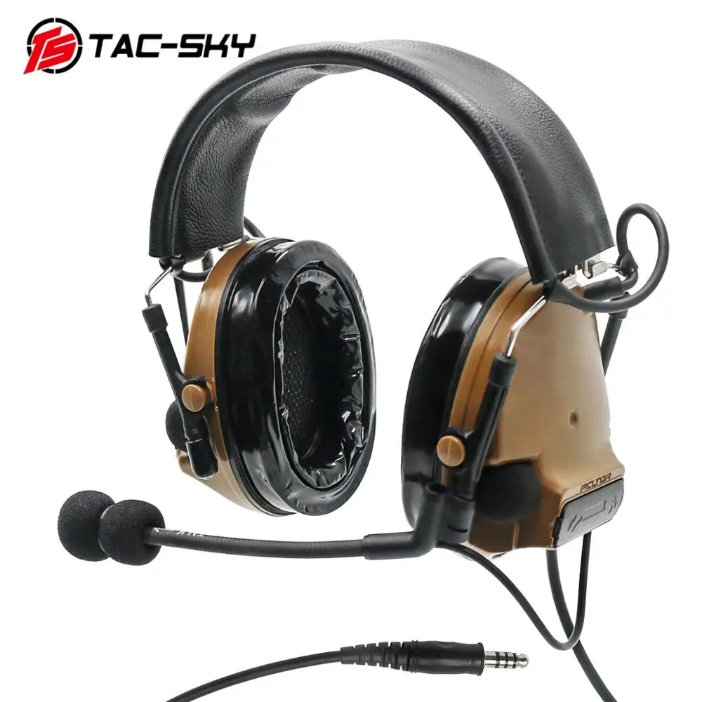TAC SKY COMTAC III silicone earmuff version electronic tactical hearing defense noise reduction sound pickup military 5