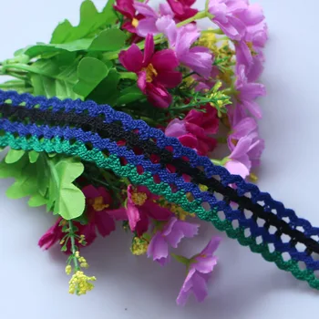 

2 yards of Cotton Embroidered Flower bud silk screen ribbon fabric with the of manual sewing process materials