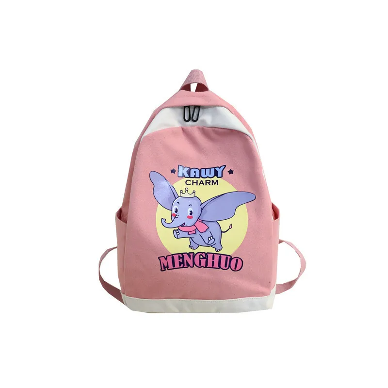Disney Dumbo Холст мультфильм рюкзак женский мультфильм милый Летающий рюкзак со слоном ученик средней школы сумка женская сумочка