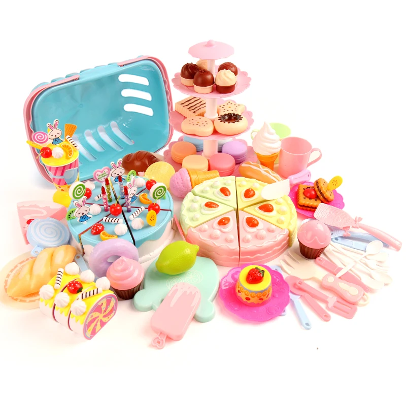 Cake DIY Model Kitchen Educational Tool Toy Children Play Fresh Food ABS Plastic 