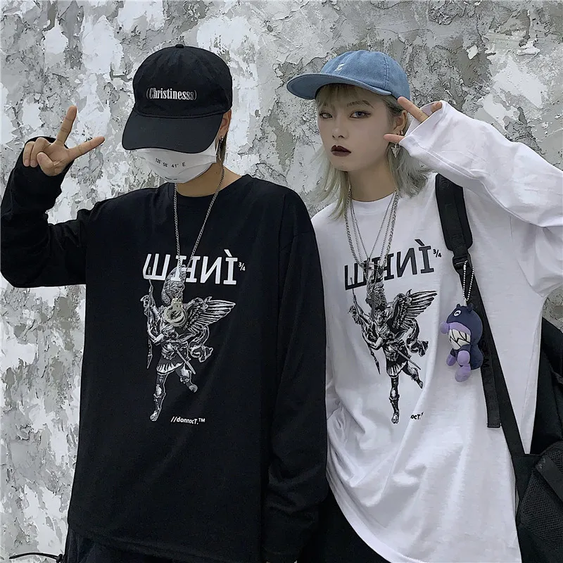 Korean version Vintage angel Vogue funny print fall long sleeve t shirt men Couple wear Thin Shirt backstreet boys Swish Solid Korean version Vintage angel Vogue funny print fall long sleeve t shirt men Couple wear Thin Shirt backstreet boys Swish Solid