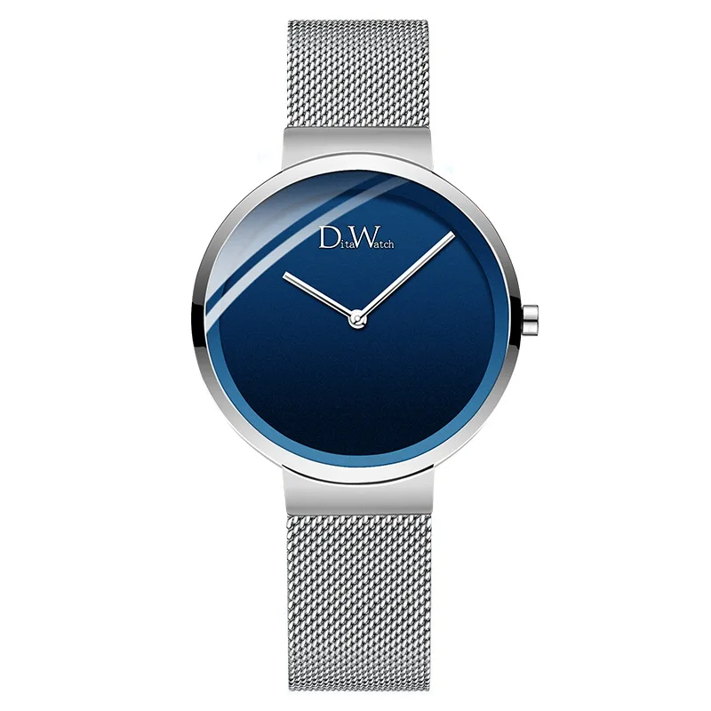 women blue DITA минималистичные мужские часы, Топ бренд, роскошные часы для мужчин и женщин, модные ультра-тонкие наручные часы, высокое качество, часы, Relogio Masculino - Цвет: women blue