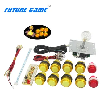 

Yellow LED 1 player arcade controller button kit PC USB Encoder mame for DIY Kits