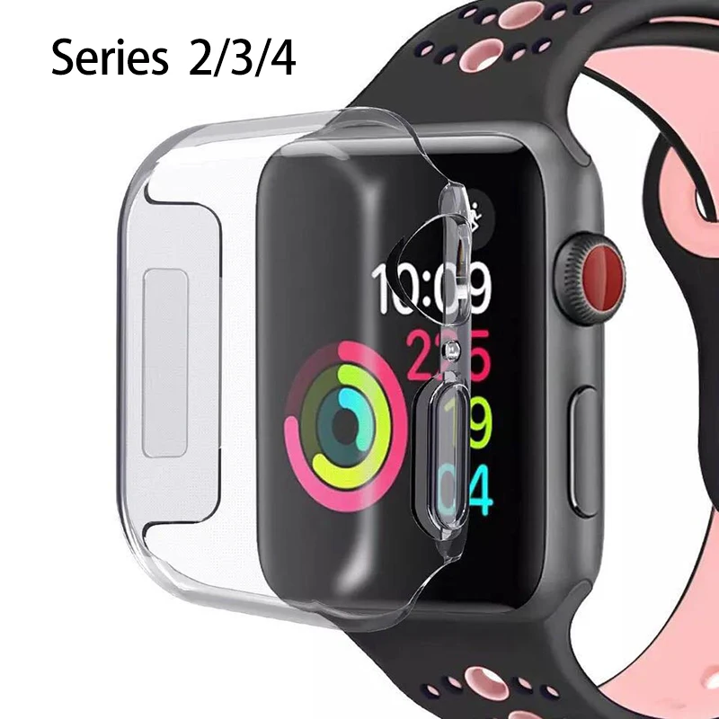 Полноразмерный Прозрачный чехол для iphone iWatch 7 41 мм защита экрана камеры 45 2 3 4 5 6 I