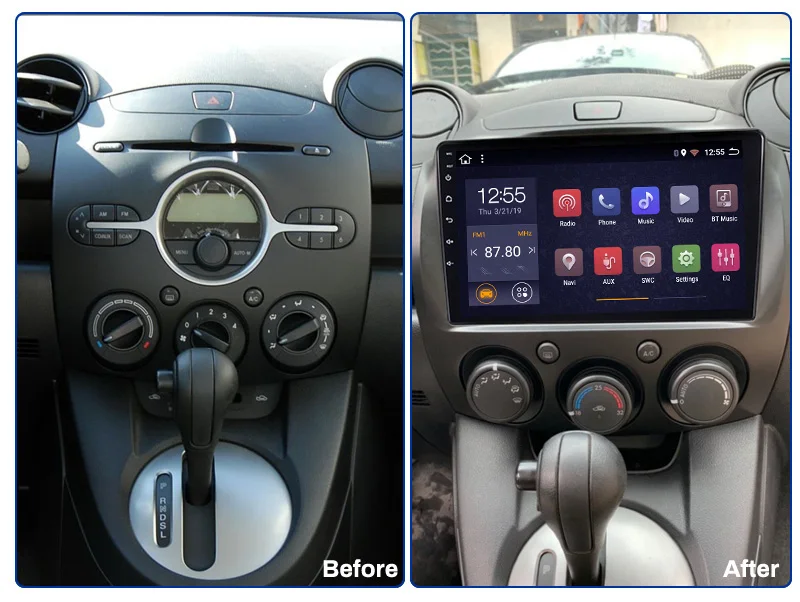 Perfect 9 INCH PX6 4G+64G Android 9.0 For MAZDA 2/Jinxiang/DE/Third generation 2007-2014 GPS Navigation Multimedia Player 2