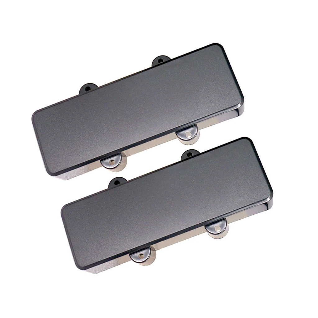 2 Pieces No Hole Closed 5 String Pickup Covers for Electric Bass Replacement Parts