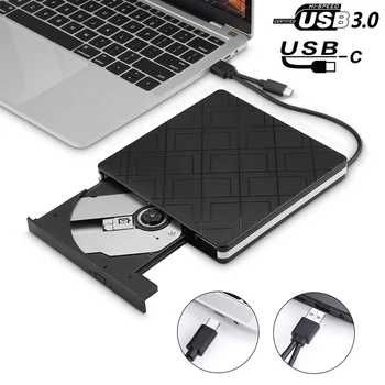 

External DVD Drive Optical Drive USB 3.0 CD ROM Player CD-RW Burner Writer Reader Recorder Portatil for Laptop Windows PC