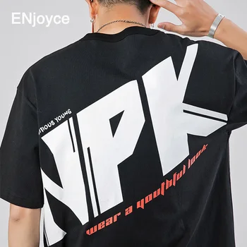 

Fashion Men T-Shirts Summer Brand High Quality Hip Hop Letter Printing Men's T Shirt 2019 Male Cotton Tee Harajuku Loose Tops